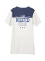 BI COLOR FOOTBALL TEE DRESS FREAK/BLUE