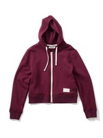 CROPPED ZIP UP HOODIE/バーガンディ