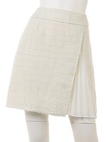 【DUO】 ツイードプリーツSK/ミントグリーン