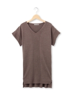 ウールMIXニットチュニックワンピース/ネイビー(093)