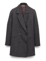 ウール混ストライプジャケット/GRY