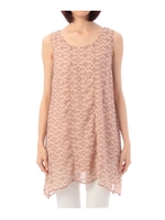 エスニック調幾何学柄ワンピース/ベージュ系(152)