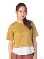 シャツドッキングTシャツ/ネイビー