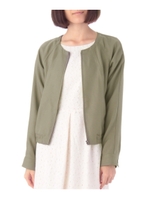 ジップブルゾンショートジャケット/カーキ(027)