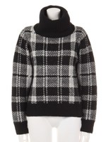 チェックタートルプルオーバー/ブラック