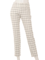 チェックパンツ/ホワイト