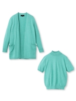 トッパーカーディガンツインニット/ホワイト系(002)