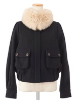 フォックスファーツキブルゾン/ホワイト