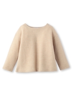 ボートネックニットプルオーバー/ライトベージュ(051)