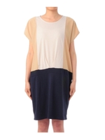 配色コクーンワンピース/ベージュ系(571)