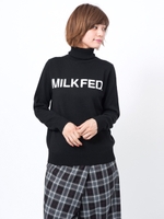INTARSIA TURTLENECK SWEATER/BLACK