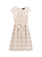 [L]モールボーダージャガードワンピース/サンドベージュ(453)