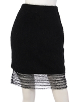 アンゴラチュールニットスカート/BK