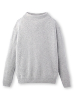 アンゴラ混ボトルネックニット/グレー(012)