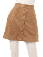 スエード台形スカート/ベージュ