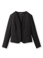 バックサテンジョーゼットテーラードジャケット/ブラウン系(040)