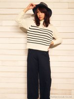 身頃ボーダータートルKT/ホワイト