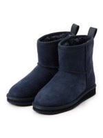 B BCレザーウォームショートブーツ/GRAY