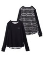 FOLK PATTERN TOP/ネイビー