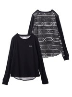 FOLK PATTERN TOP/ネイビー