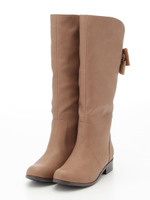 【JELLYBEANS】バックリボンレインブーツ/オーク