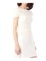 オフショルダーリブニット/オフホワイト(003)