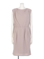 バックフリルドレス/Gray Beige