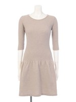 フレアニットワンピース/ピンク