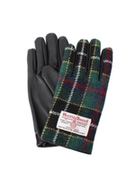 【Harris Tweed】スマホ対応シープレザー切り替えグローブ/ブラウン系(240)