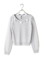 【LIZ LISA】ファーポンニット/ホワイト