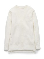 ゆるVネックシンプルカーディガン/WHT