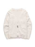 アンゴラビジューカーディガン/WHT