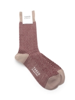 ウールミックスヘリンボンソックス/ブルー系(594)