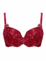 セサ　フェザーレース　ブラ　486/レッド