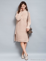 ニットワンピース/グレー