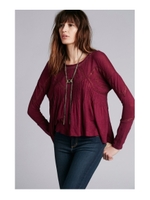 バックサークルカットプルオーバー/ブラック(019)