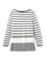 ミックスボーダーニット/パープル(483)