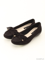 【wee willie】フリンジモールドソールコンフォートシューズ/キャメルスエード