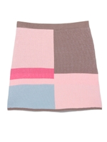 カラーブロックスカート/GRN