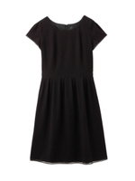 ハイウエストフレアワンピース/ネイビー(093)