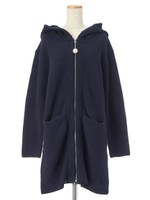 パールジップニットコート/オフホワイト