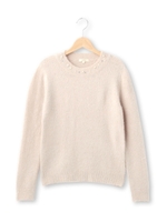 ビジュー使いアルパカ混ニットプルオーバー/チャコールグレー(014)