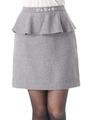 ペプラムスカート/クロ