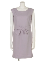 ウエストタックリボンワンピース/ネイビー