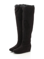 ファーニーハイブーツ/ブラック/ブラック