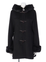 ファー付AラインダッフルCT/ブラック