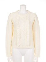 フリルニット/ホワイト