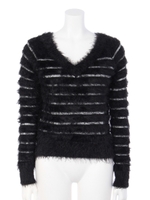 ボーダーシャギーニットTOPS/ミックス2