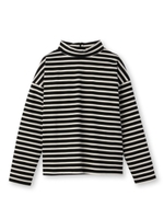 ボーダーハイネックプルオーバー/キャメル(141)