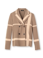配色ラインダブルテーラードジャケット/ベージュ(352)